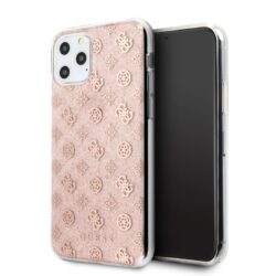 Guess 4G Peony Solid Glitter – dėklas, skirtas iPhone 11 Pro (rožinis)