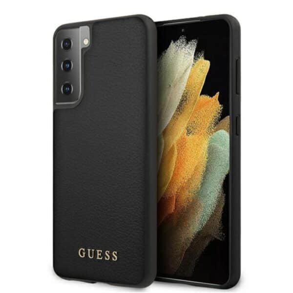 Guess Iridescent – dėklas, skirtas Samsung Galaxy S21 (juodas)