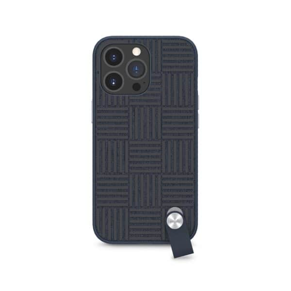 Moshi Altra Slim Hardshell dėklas su dirželiu, skirtas iPhone 13 Pro (mėlynas)