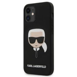 Karl Lagerfeld Silicone Ikonik Karl`s Head – dėklas, skirtas iPhone 12 mini (juodas)