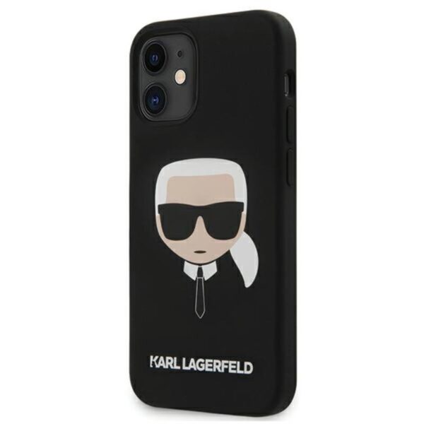 CA47AB59-6051-EC11-91AD-2CEA7FB072AA.jpg Karl Lagerfeld Silicone Ikonik Karl`s Head – dėklas, skirtas iPhone 12 mini (juodas)