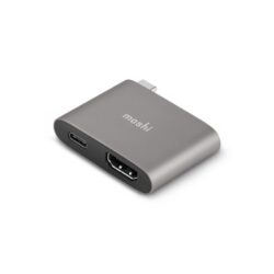Moshi USB-C į HDMI adapteris su įkrovimu, palaiko 4K@60Hz ir HDR (titano pilka)