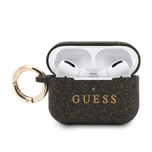 „Guess“ silikoninis dėklas – „AirPods Pro“ dėklas (juodas)