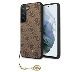 Guess 4G Charms kolekcija – dėklas, skirtas Samsung Galaxy S22 (rudas)