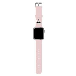 Karl Lagerfeld Silicone Karl Head – Laikrodžio dirželis, skirtas Apple Watch 42/44/45 mm (rožinis)