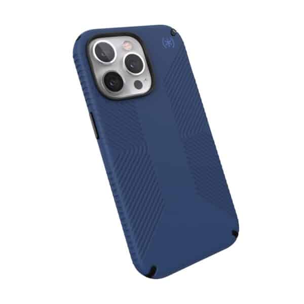 Speck Presidio2 Grip – iPhone 13 Pro dėklas su MICROBAN danga (Coastal Blue/Black)