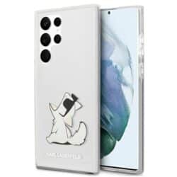 Karl Lagerfeld Choupette Fun – dėklas Samsung Galaxy S22 Ultra