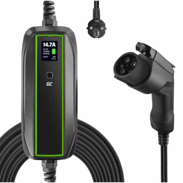 GC EV PowerCable 3.6kW Schuko – 1 tipo mobilusis įkroviklis, skirtas elektromobiliams ir įkraunamiems hibridams įkrauti