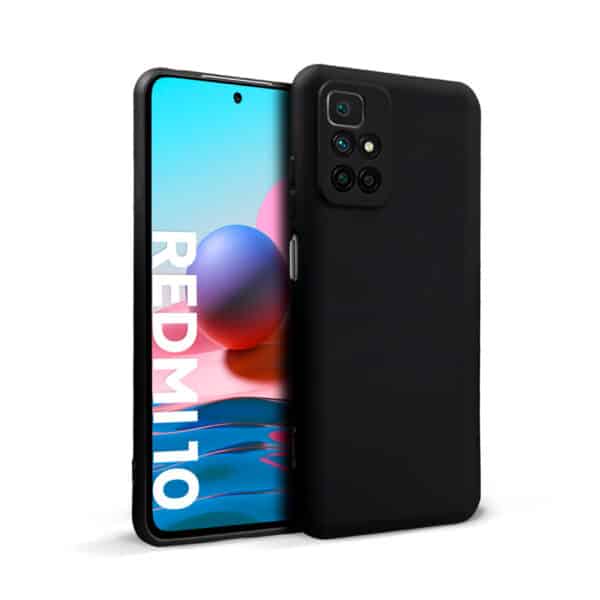 Crong Color Cover – lankstus dėklas, skirtas Xiaomi Redmi 10 (juodas)
