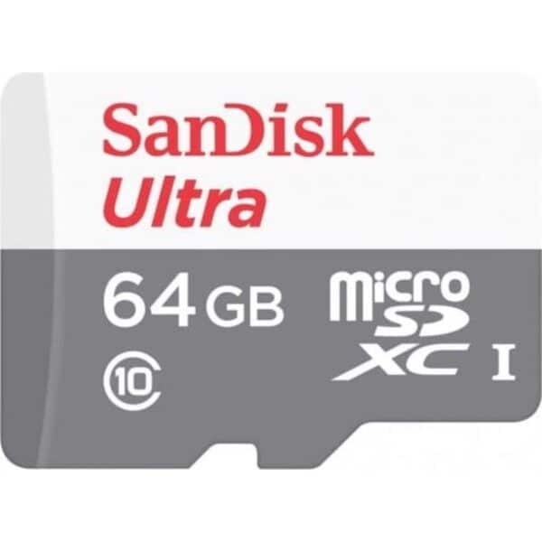 SanDisk Ultra microSDXC – 64 GB 10 klasės UHS-I 100 MB/s atminties kortelė