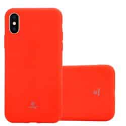 Crong Soft Skin Cover – apsauginis dėklas, skirtas iPhone Xs / X (raudonas)