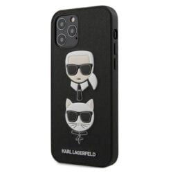 Karl Lagerfeld Saffiano Karl & Choupette Heads – Case 12 / iPhone 12 Pro (juoda)