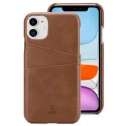 „Crong Neat Cover“ – PU odinis dėklas, skirtas „iPhone 11 Pro“ (rudas)