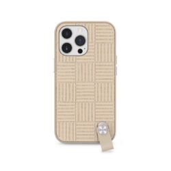 Moshi Altra Slim Hardshell dėklas su dirželiu, skirtas iPhone 13 Pro (Sahara Beige)