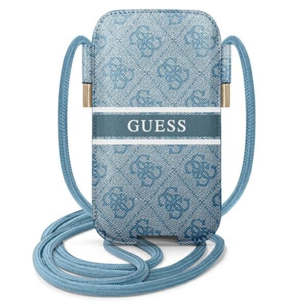 Guess 4G Printed Stripe Pouch – išmaniojo telefono krepšys L (mėlynas)