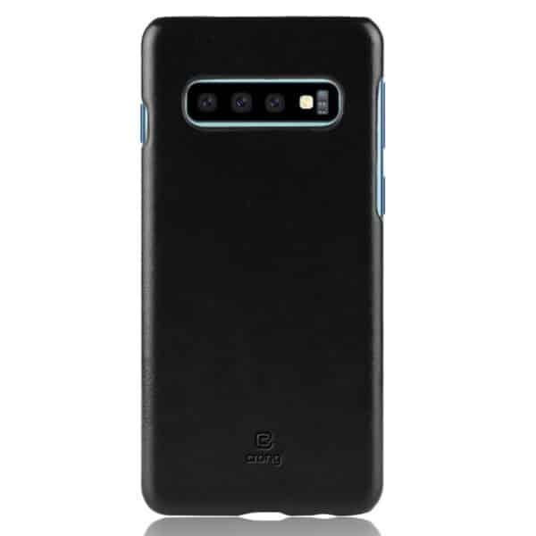 Crong Essential Cover – PU odinis dėklas, skirtas Samsung Galaxy S10+ (juodas)