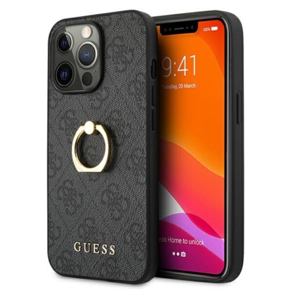 Guess 4G Rong Case – dėklas, skirtas iPhone 13 Pro Max (pilkas)
