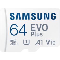 Samsung microSDXC EVO Plus - Atminties kortelė 64 GB UHS-I U1 A1 V10 su adapteriu