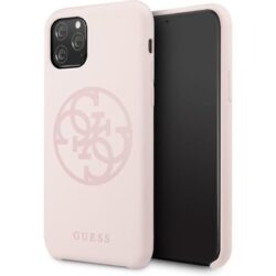 Guess Silicone – dėklas, skirtas iPhone 11 Pro Max (šviesiai rožinis)