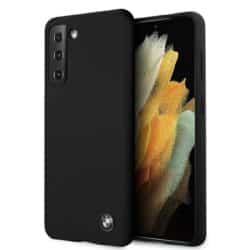 BMW Hardcase silikoninis parašo logotipas – dėklas, skirtas Samsung Galaxy S21 (juodas)
