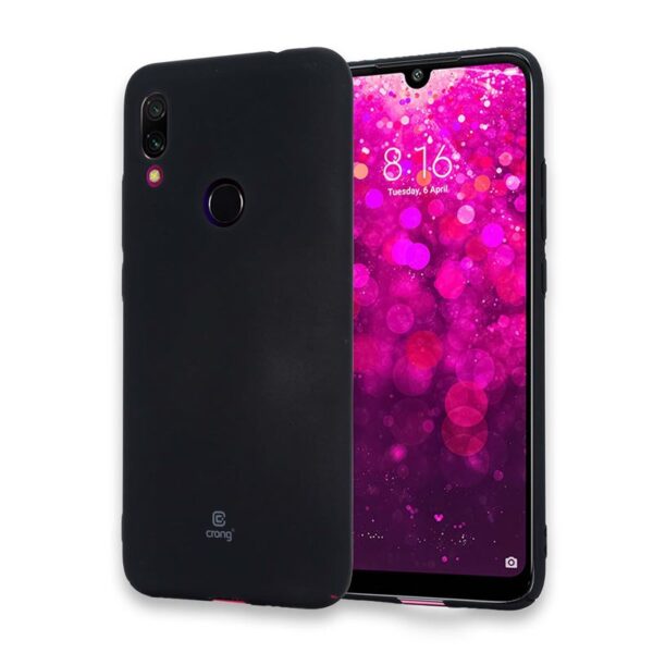 Crong Smooth Skin – apsauginis dėklas, skirtas Xiaomi Redmi 7 (juodas)