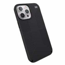 Speck Presidio2 Grip – iPhone 13 Pro Max dėklas su MICROBAN danga (juodas)