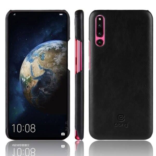 Crong Essential Cover – PU odinis dėklas, skirtas Huawei P30 (juodas)