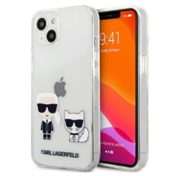 Karl Lagerfeld Ikonik & Choupette – iPhone 13 Mini dėklas (skaidrus)