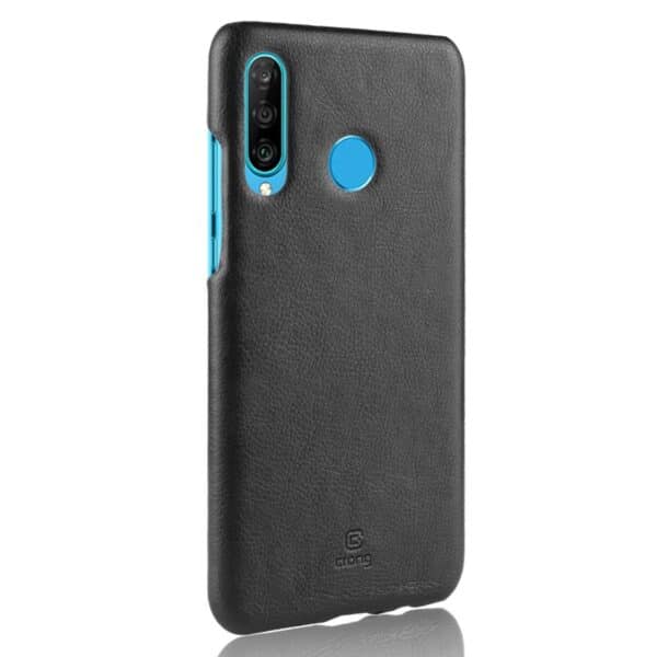 Crong Essential Cover – PU odinis dėklas, skirtas Huawei P30 Lite (juodas)