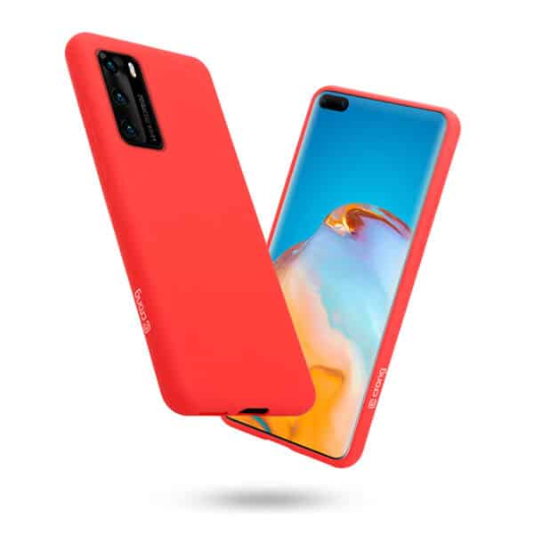 Crong Color Cover – lankstus dėklas, skirtas Huawei P40 (raudonas)