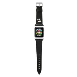 Karl Lagerfeld Saffiano Karl Head – „Apple Watch“ laikrodžio dirželis, 42/44/45 mm (juodas)