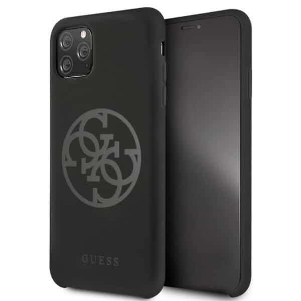 Guess Silicone – dėklas, skirtas iPhone 11 Pro Max (juodas)