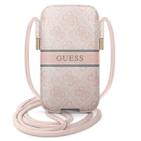 „Guess 4G Printed Stripe Pouch“ – išmaniojo telefono krepšys L (rožinis)