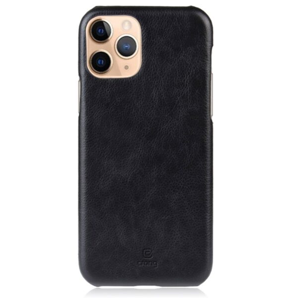 „Crong Essential“ dėklas – PU odinis dėklas, skirtas „iPhone 11 Pro Max“ (juodas)