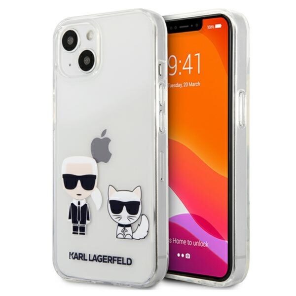 Karl Lagerfeld Ikonik & Choupette – dėklas, skirtas iPhone 13 (skaidrus)