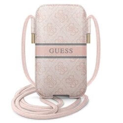 Guess 4G Printed Stripe Pouch – išmaniojo telefono krepšys S/M (rožinis)