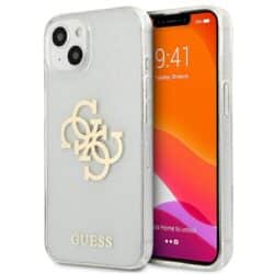„Guess Glitter 4G Big Logo“ – dėklas, skirtas „iPhone 13“ (skaidrus)