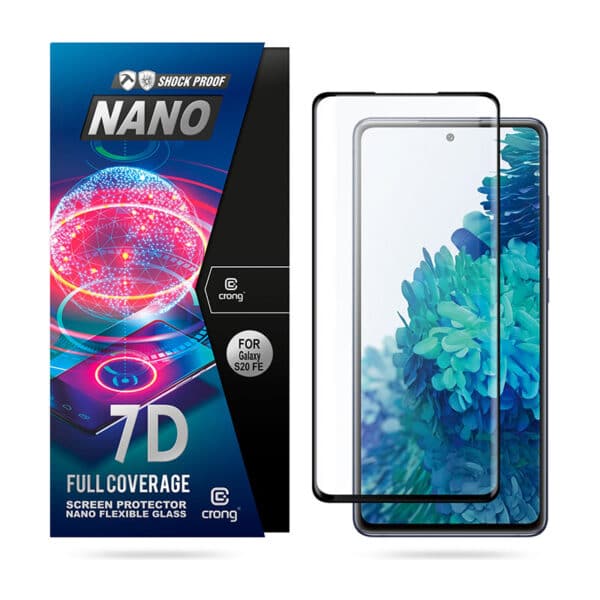 Crong 7D nano lankstus stiklas – pilnai dengianti hibridinė ekrano apsauga 9H Samsung Galaxy S20 FE