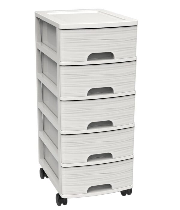 1201_1.jpg Modulinė spintelė su 5 stalčiais, balta