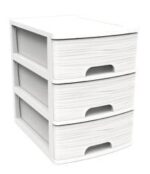 Modulinė 4 stalčių spintelė, balta