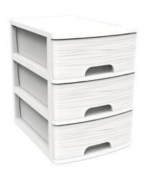 Modulinė 4 stalčių spintelė, balta