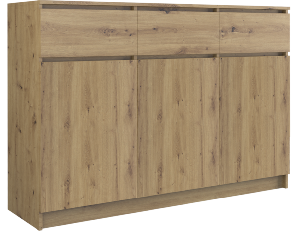Komoda 3D3S 120, ruda