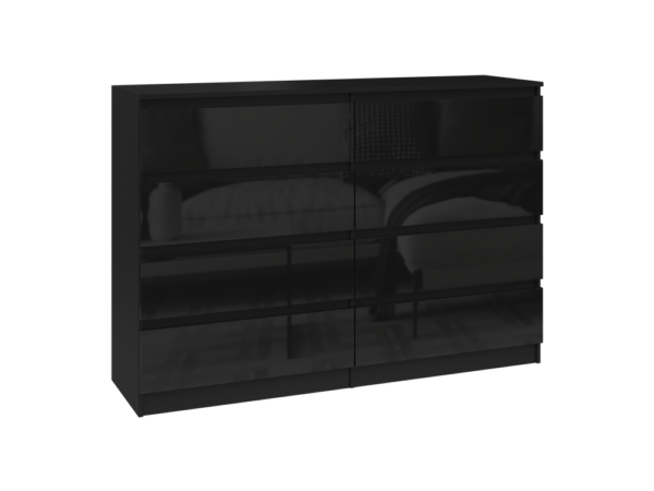 Komoda Malwa M8 140, blizgi juoda