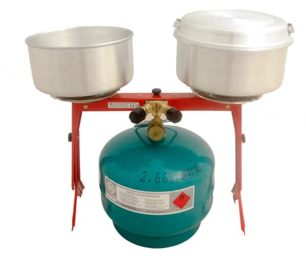 Nedidelė kempingo krosnelė su 2-iais degikliais