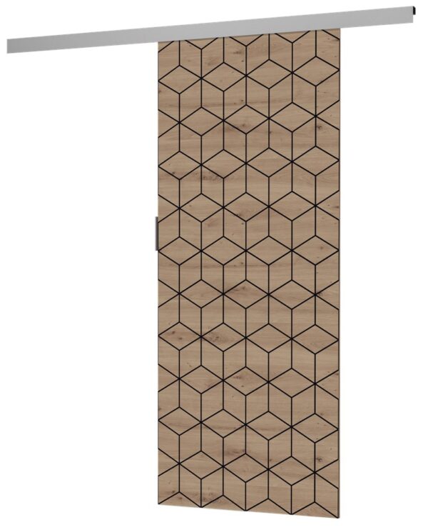 Stumdomosios durys Luca Hexagon, ąžuolo spalvos