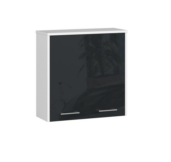 copy-of-szafka-wiszaca-w-60cm-fin-2d-biala-grafit-polysk.jpg Pakabinama vonios spintelė NORE Fin K60, balta/tamsiai pilka