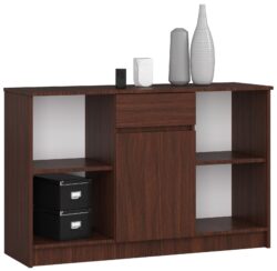 Komoda B-17 120 cm., tamsiai rudos spalvos