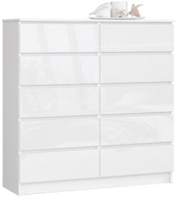 Komoda NORE K120, baltos spalvos