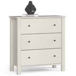 Komoda K80 Vine su 3-imis stalčiais, pilkos spalvos