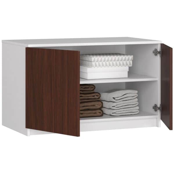 nadstawka-na-szafe-90-cm-biala-wenge-2-drael.jpg Antresolė spintai NORE S90, balta/tamsiai ruda